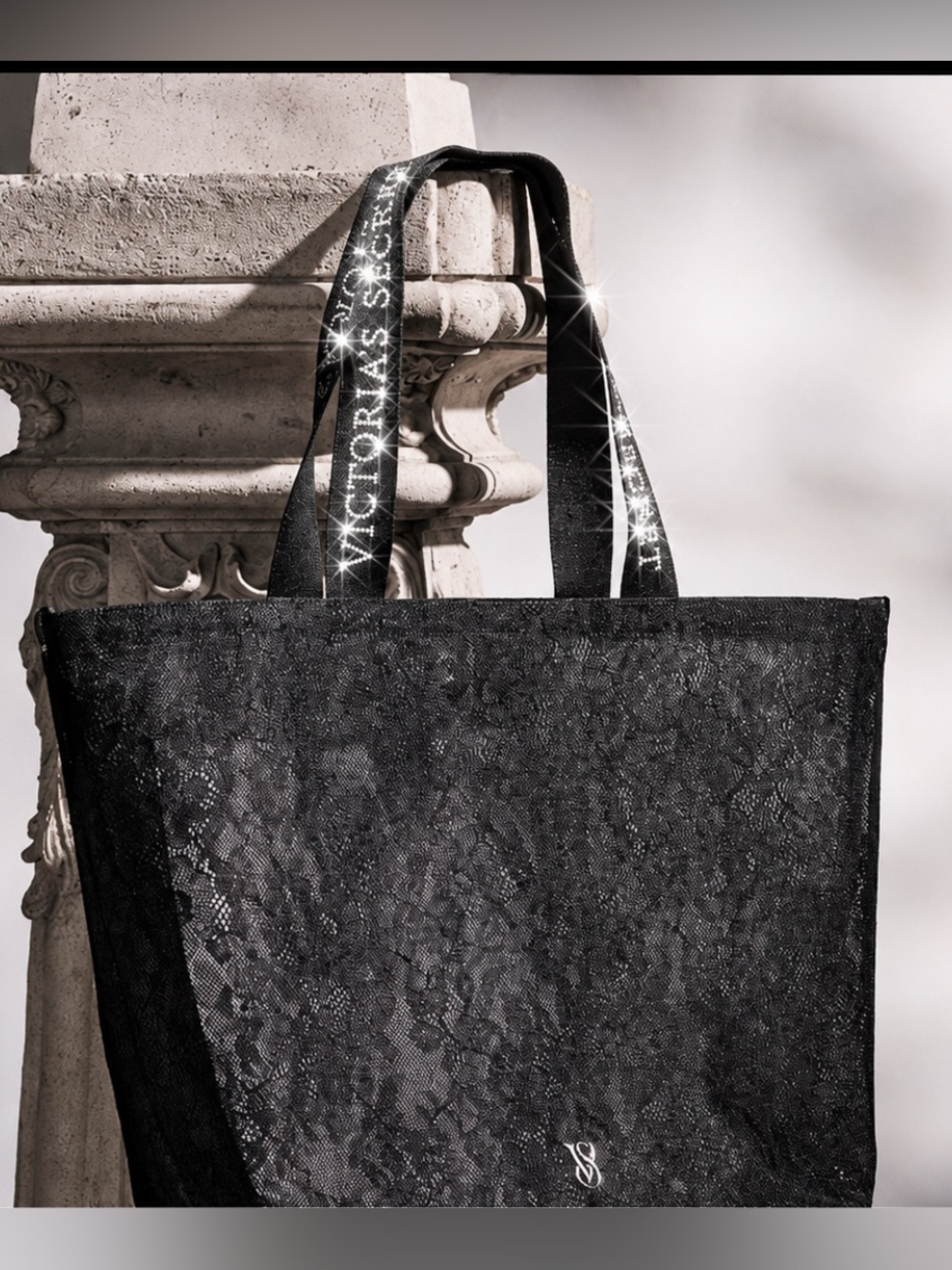 Victoria's Secret Black Lace Tote